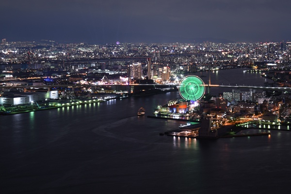 南港コスモタワー夜景写真ホワイトバランス