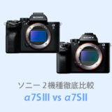 ソニーα7S IIIとα7S IIを徹底比較！【価格・スペック】