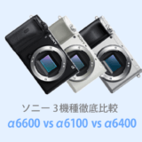 ソニーα6600・α6100・α6400の選ぶポイント【比較表あり】