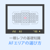 AFエリア（フォーカスエリア）モードとは？失敗しないエリアの選択方法