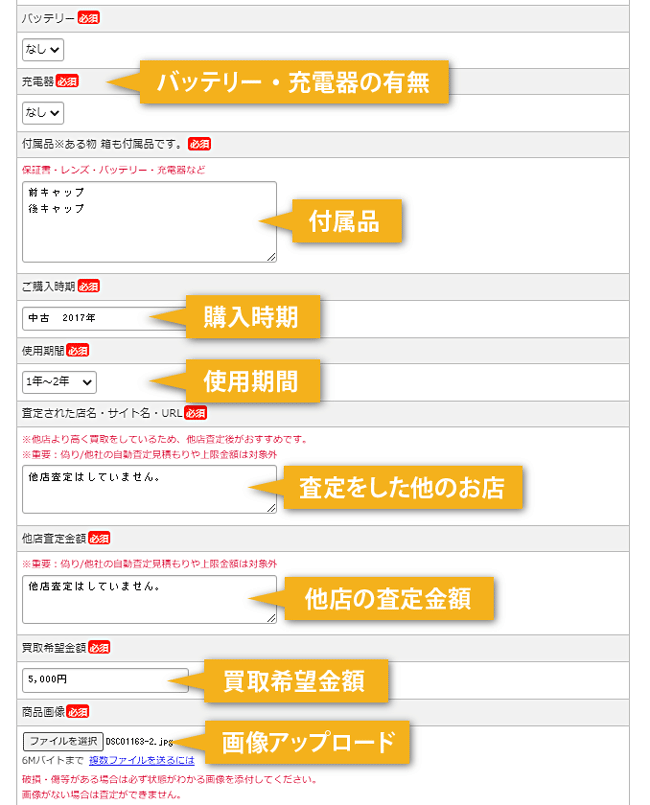 ジャンク品カメラ買取ジャパン査定