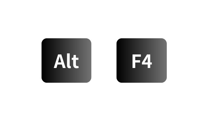 「Alt + F4」同時押しで偽警告を閉じる方法