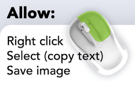 Allow right click – simple copy