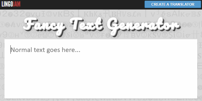 Fancy Text Generator（ファンシー・テキスト・ジェネレーター）