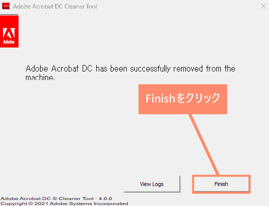 Finishをクリック